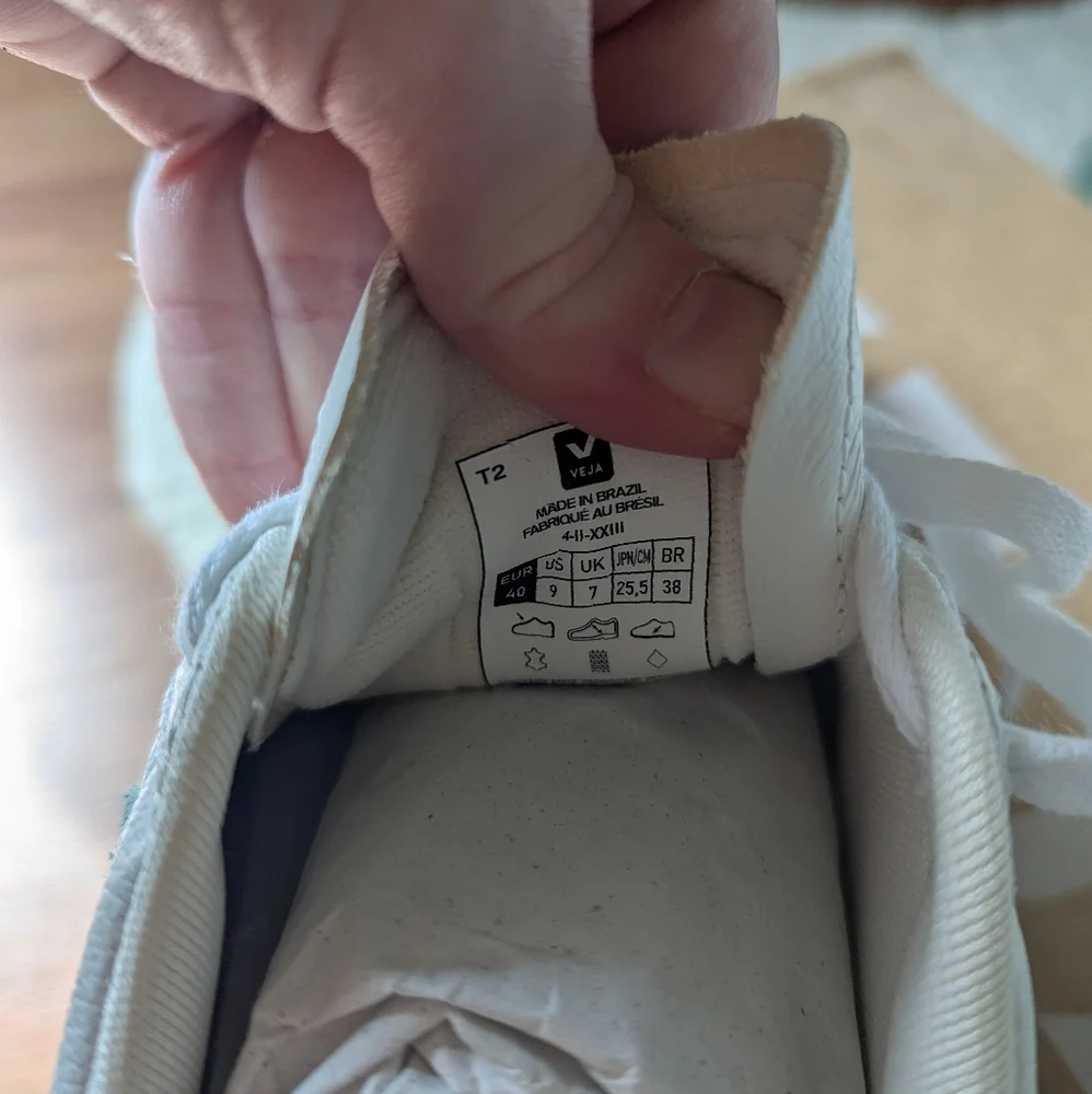Veja Campo Extra White & Matcha Size 9 Womens White and Green Sneakers - Picture 6 of 14